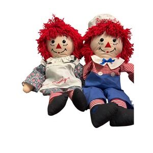 Raggedy Ann 85th & Andy 80th Birthday Commemorative Plush Doll Set Vintage